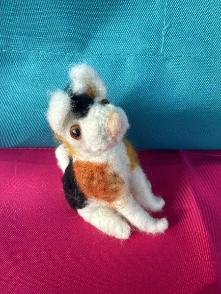 Needle Felted Calico Cat