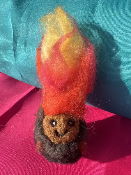 Needle Felted Fire Buddy