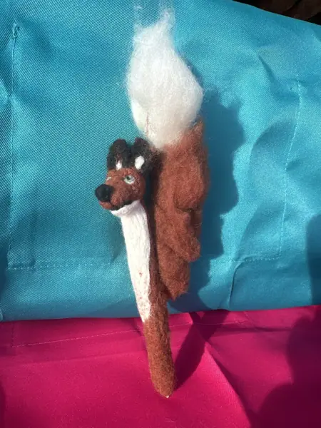 Needle Felted Fox Pen (rust)