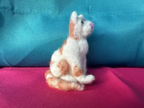Needle Felted Orange Kitty