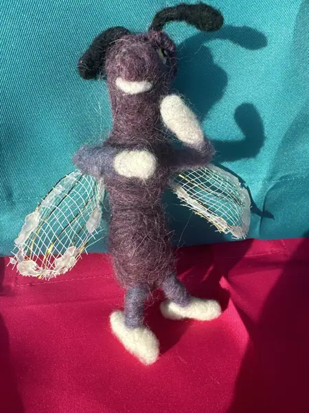 Needle Felted Purple Bug