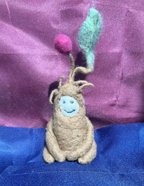 Needle Felted Root Sprout Baby #2