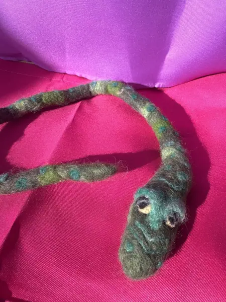 Wet Felted Snake