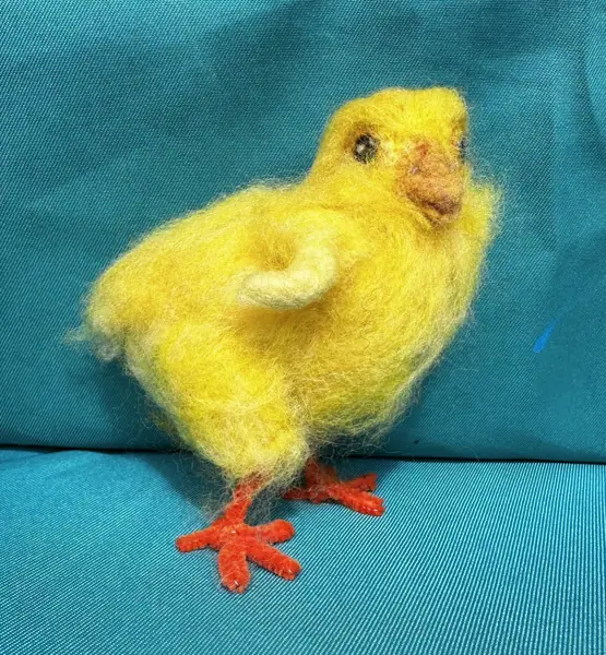 Needle Felted Yellow Baby Chicken